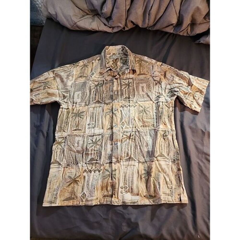 Tori Richard Size Large Men's Trees And Ferns Hawaiian Aloha Shirt